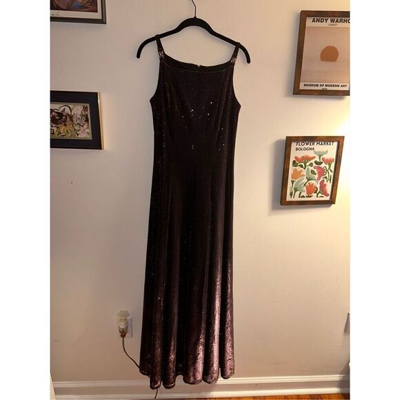 Betsy & Adam by Jaslene sequined gown - Picture 3 of 9